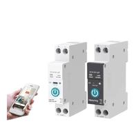 Disjoncteur intelligent 1P 63A avec mesure sur rail DIN for télécommande sans fil for maison intelligente par Smart Life API(ZigBee 25A,ZigBee Gateway)