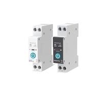 Disjoncteur intelligent avec mesure 1P 63A Rail DIN for maison intelligente commutateur de télécommande sans fil par application Smart Life(ZigBee Gateway,Wired)