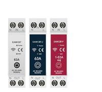 Disjoncteur Intelligent MCB 1P+N 63A Minuterie Puissance Énergie KWh Tension Courant Compteur Protecteur Commande Vocale Télécommande Interrupteur(1-63A (Adjustable))