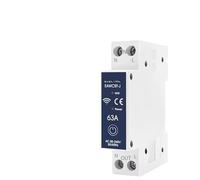Disjoncteur intelligent, relais temporisé MCB 1P+N 63A, puissance, énergie, kWh, tension, courant, compteur, télécommande vocale, interrupteur, maison(50A)