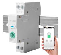Disjoncteur intelligent Smart Life WiFi Rail DIN 1P pour Smart Home, télécommande sans fil, minuterie WiFi, minuterie programmable, commande vocale