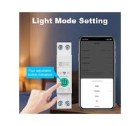 Disjoncteur Intelligent Tuya WiFi 1P+N 63A, Interrupteur sur Rail DIN avec Statistiques Électriques, Commande Vocale à Distance pour Alexa Home.