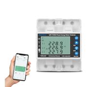 Disjoncteur intelligent Tuya WiFi 220V 380v trois phases quatre lignes surtension protection relais surintensité limiteur d'énergie électrique kWh compteur bidirectionnel 80A Smart Life