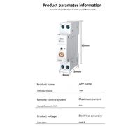 Disjoncteur intelligent Tuya Wifi, mesure de puissance, rail DIN, télécommande, surveillance kWh, minuterie, relais B