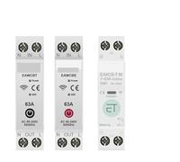 Disjoncteur intelligent WiFi MCB 1P+N 63A Relais temporisé Compteur d'énergie kWh Protection de courant de tension Télécommande(Tuya Single,40A)