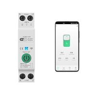 Disjoncteur intelligent WiFi MCB 63A, protection contre les surintensités, les sous-tensions, mesure de puissance, interrupteur de commande à distance sans fil
