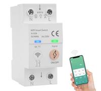 Disjoncteur Intelligent WiFi Tuya Contacteur wifi 63A Smart Life Commande Vocale Télécommande 80-300VAC Disjoncteur wifi Mesure de l'énergie Minuterie Surtensions Surintensités (version anglaise)
