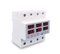 Disjoncteur,Interrupteur Différentiel Relais de tension 3 phases DIN 380V AMMÈTMÈTRÈME DE VOLTMÈTRÈME VOLTMÈTRE DU MONTAGE TENSION Protector Réglage Surtension actuelle(100A)
