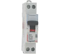 Legrand Disjoncteur DX3 10A unipolaire + neutre Courbe D 4,5/6kA À vis 1 module