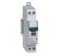 Legrand Disjoncteur DX3 16A unipolaire + neutre Courbe D 4,5/6 kA à vis 1 module