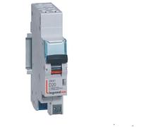 Legrand 406810 Dnx³4500 6kA Disjoncteur Phase+Neutre Arrivée et Sortie Borne Automatique, 1P+N, 230V, 20A, Courbe D, 1 Module