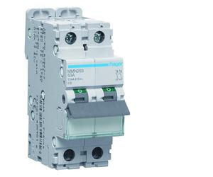 Disjoncteur magnétique 2P 15kA 63A 400V access. indicateur IEC 947-2 - HAGER MMN263