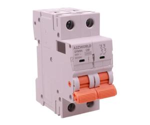 Disjoncteur magnétothermique bipolaire 2P 40A C40, MCB courbe C 10kA, 2 modules DIN 400V, série professionnelle GYM9H, couplé avec bobine de déverrouillage GA01231 GA01232