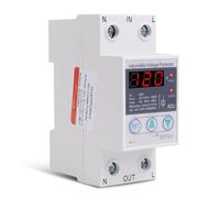 Disjoncteur manuel réglable 110 V 120 V 63 A, relais de tension, dispositif de surveillance de surtension et de sous-tension sur rail DIN, commutateur de transfert automatique, 1 pièce