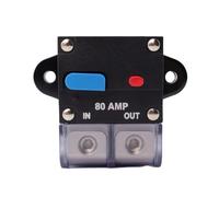 Disjoncteur Marin 50 A, Réinitialisation Manuelle, Conception Étanche, Protection Du Système Audio De Voiture 12V-48V DC, Noir Avec Boutons Bleus Et Rouges(100A)