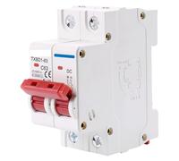Disjoncteur Mini disjoncteur solaire 2P DC 1000V Interrupteur de batterie 6A 10A 16A 20A 25A 32A 40A 50A 63A DC MCB for système photovoltaïque PV(6A)