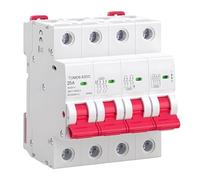 Disjoncteur miniature 1000 V CC, 4 pôles, 25 A, pour système photovoltaïque, interrupteur de déconnexion CC, systèmes d'alimentation de batteries, montage sur rail DIN