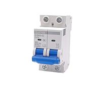 Disjoncteur miniature 2P 230 V ~ Type C, interrupteurs à air miniatures for usage domestique, capacité 4,5 KA, montage sur rail DIN 36 mm, impression laser(50A)