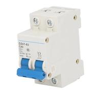 Disjoncteur miniature 2P à montage sur rail DIN, interrupteur pneumatique basse tension CA 400 V 40 A DZ47-63 C40