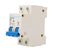 Disjoncteur miniature 2P Disjoncteur résiduel 400V 32A Module de commutateur de protection de circuit Montage sur rail DIN 6000A Capacité de rupture Disjoncteur PA66 Interrupteur automatique