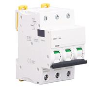 Disjoncteur miniature 3P 400 V à montage sur rail DIN interrupteur de protection contre les surcharges basse tension IC65N PA66 coque en nylon taille compacte pour système (C32A(32A))