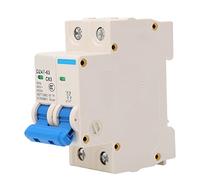 Disjoncteur Miniature 400V 63A 2P DIN Rail Mount Isolateur de courant 4500A Capacité de rupture Dispositif de protection de courant for la maison commutateur d'air