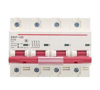 Disjoncteur Miniature 400V 80-100A 3P Montage Sur Rail Din Commutateur D'air de Protection Contre Les Surcharges Domestiques pour Lignes de Distribution D'éclairage Résidentiel Système Solaire PV DZ