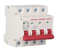 Disjoncteur Miniature, 4P 400V MCB Disjoncteur Miniature 4 Pôles Protection Contre Les Courts-Circuits Commutateur d'Air Montage Sur Rail DIN(16A)