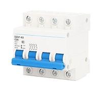 Disjoncteur Miniature AC 400V 25A Interrupteur de Protection de Circuit Isolateur de Courant Résiduel 4P Disjoncteur à Montage sur Rail DIN PA66 50Hz commutateur d'air