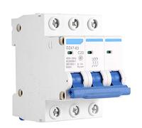 Disjoncteur miniature, AC 400V 6/10/16/20A 3 pôles MCB, 400V Pratique DZ47-63 Stable for les systèmes DC Système de production d'énergie solaire de petite taille Protecteurs de fuite à la terre (Colo