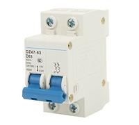 Disjoncteur miniature AC 400V 63A Isolateur de courant résiduel 2P Disjoncteur à montage sur rail DIN for interrupteur de protection de circuit domestique PA66 commutateur d'air