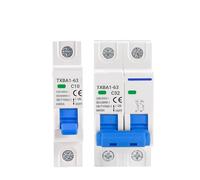 Disjoncteur miniature AC MCB 1P 2P 230 V 400 V 6 KA, interrupteur pneumatique, 6 A, 10 A, 16 A, 20 A, 32 A, 40 A, 50 A, 63 A, protection contre les surcharges et les courts-circuits(1P,50A)