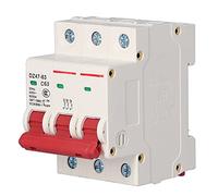 Disjoncteur Miniature AC tripolaire Interrupteur d'air Domestique 400 Volts 3P DZ47 63(63A)