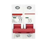 Disjoncteur miniature bipolaire C45N 3 A/6 A/10 A/16 A/20 A/32 A/40 A/50 A/63 A 400 V~ Type C Montage sur rail DIN 35 mm Capacité de coupure 6 kA(10A)