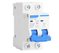 Disjoncteur Miniature Ca Basse Tension 400V 2P Installation sur Rail DIN DZ47-63 Disjoncteur à Air pour Boîtes de Combinaison D'énergie Solaire(40A)
