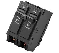Disjoncteur miniature carré à connexion rapide 50 A 2 pôles pour installation sur panneau électrique