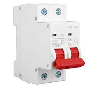 Disjoncteur Miniature CC, 1000V DC 32A 2P Din Rail Mount Protection Contre Surcharges à Domicile Interrupteur D'air, 6000A Interrupteur de Déconnexion à Capacité Segmentée pour éclairage Résidentiel