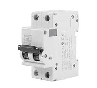 Disjoncteur miniature, commutateur à énergie solaire 16A/32A/63A de disjoncteur à air miniature à basse tension de 1pc 250V CC 2P pour le système de grille de panneaux solaires(16A)