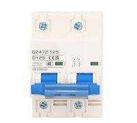 Disjoncteur Miniature DC 2P 1000V 125A Montage Sur Rail DIN Commutateur D'air de Protection Contre les Surcharges pour les Lignes de Distribution D'éclairage Résidentiel Système Solaire PV(Bleu)