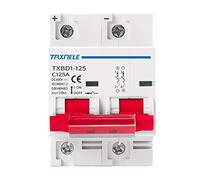 Disjoncteur miniature DC MCB 2P 80A 100A 125A 600V Mini disjoncteur solaire à montage sur rail DIN Isolateur de protection contre les courts-circuits pour système solaire PV (100A)