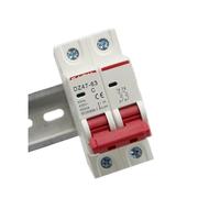 Disjoncteur miniature de type C 2P DZ47 3A 6A 10A 16A 20A 32A 40A 50A 63A 400V, capacité de coupure d'installation sur rail DIN 35mm 6KA(20A)