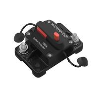 Disjoncteur Miniature Domestiques 30A 40A 50A 60A 70A 80A 100A 120A 150A 200A 300A protection de puissance disjoncteur fusible réinitialiser 12-48V DC voiture bateau Auto étanche(100A)