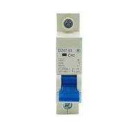 Disjoncteur miniature DZ47 1-4 pôles 3 A/6 A/10 A/16 A/20 A/32 A/40 A/50 A/63 A 400 V type C45, montage sur rail DIN 35 mm, capacité de coupure 6 kA(2p,25A)