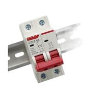 Disjoncteur miniature DZ47 2P 3A 6A 10A 16A 20A 32A 40A 50A 63A 400V Type C, installation sur rail DIN 35mm, capacité de coupure 6KA(40A)
