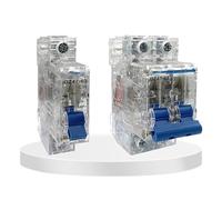 Disjoncteur miniature, .DZ47-63 1P 2P 3P 4P 63a Coque transparente 6Ka MCB air Interrupteur unipolaire Mini disjoncteur basse tension(40a,4P)