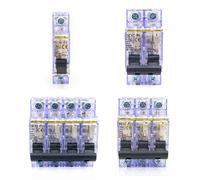 Disjoncteur miniature DZ47/DZ47LE 16-63A 1P-4P, montage sur rail DIN, blanc et transparent, AC 230/400 V(DZ47 Transparent,32A)