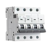 Disjoncteur miniature GYM9 4 pôles 6 kA à rail DIN, capacité de coupure A-63 A, type CA(25A)
