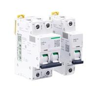 Disjoncteur Miniature IC65N-DC DC 1P/2P, courbe C, montage sur Rail DIN, 1A-63A MCB pour Protection de Circuit solaire/batterie PV(2P,1A)