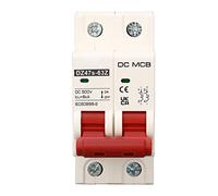 Disjoncteur miniature, installation facile Protection contre les courts-circuits Disjoncteur DC DC 500V 2P for bateau Interrupteur automatique