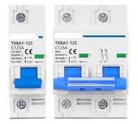 Disjoncteur miniature, Mini disjoncteur AC MCB 230V/400V 80A-125A 10KA, court-Circuit de surcharge, plusieurs tailles(80a,2P)